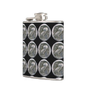 アンティークフクロウ銀 フラスク (左)