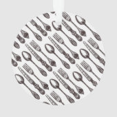 アンティークフラットウェアフードビジネスキープサク職人 オーナメント (裏面)