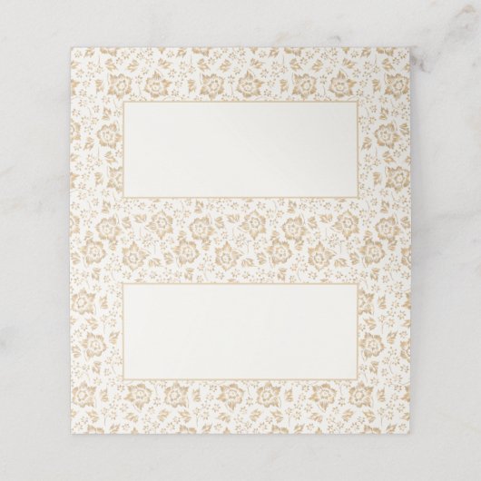 アンティークフラワーウェディングレセプションゲスト名 プレイスカード (外部開封)
