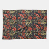 アンティークフラワーズバイアレクサンドラ調理師アカリナンダラ キッチンタオル (横)