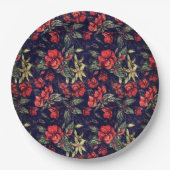 アンティークフラワーズバイアレクサンドラ調理師アカリナンダラ ペーパープレート (正面)