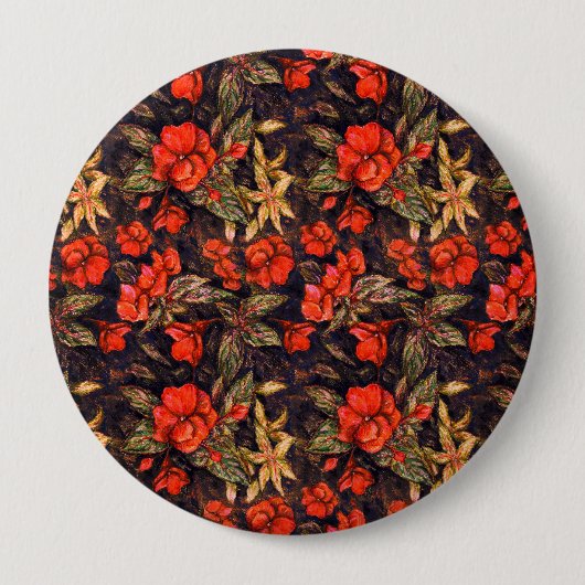 アンティークフラワーズバイアレクサンドラ調理師アカリナンダラ 缶バッジ (正面)