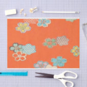 アンティークフラワーデザイン – クラフトティッシュペーパー 薄葉紙 (クラフト)