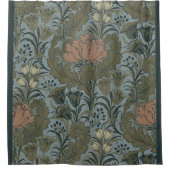 アンティークフラワーモリスガーデンフローラ壁紙 シャワーカーテン (正面)