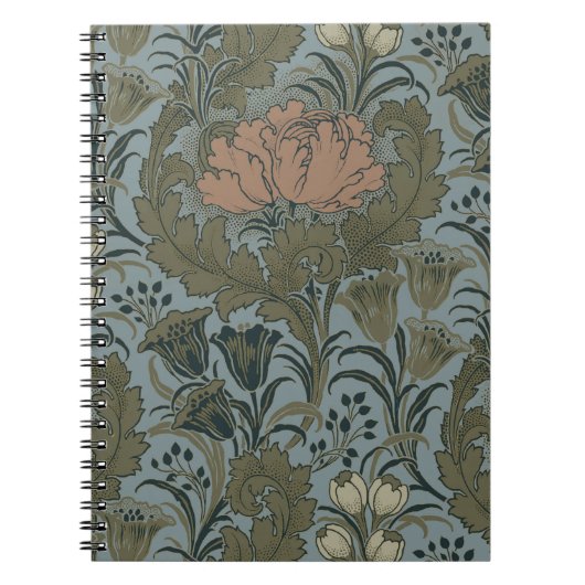 アンティークフラワーモリスガーデンフローラ壁紙 ノートブック (正面)