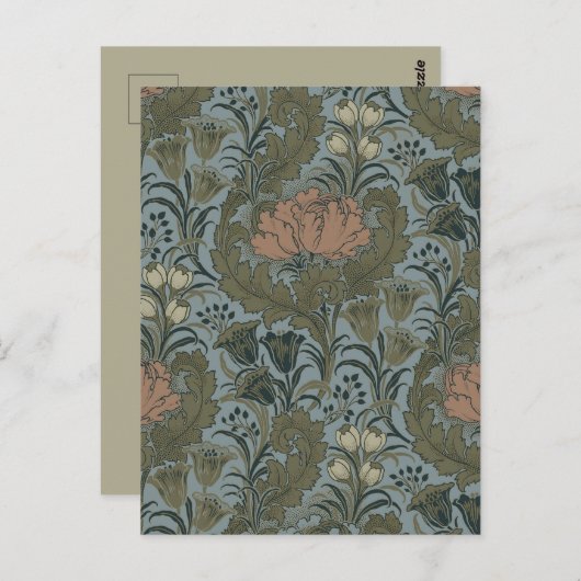 アンティークフラワーモリスガーデンフローラ壁紙 ポストカード (正面/裏面)