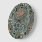 アンティークフラワーモリスガーデンフローラ壁紙 ラージ壁時計 (傾斜)