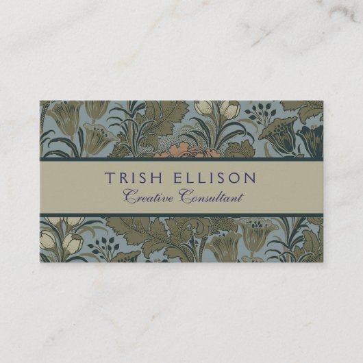 アンティークフラワーモリスガーデンフローラ壁紙 名刺 (正面)