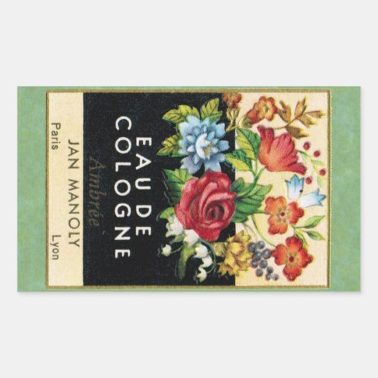 アンティークフランスのアンブレー香水 長方形シール (正面)