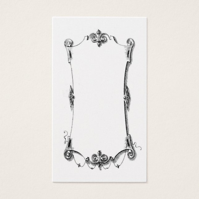 アンティークフランスのスクロールフレームカード (正面)