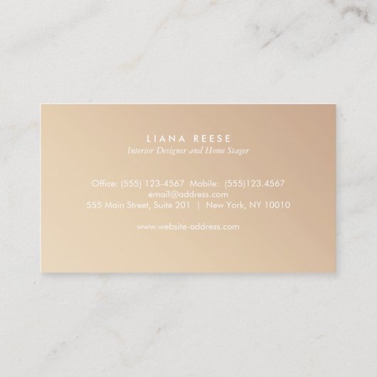 アンティークフランスのチェア金ゴールドロモノグラムのゴ 名刺 (裏面)