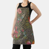 アンティークフランスのトイルドジュイ1800sフローラブランチ エプロン (インサイチュ)