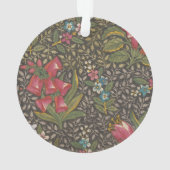 アンティークフランスのトイルドジュイ1800sフローラブランチ オーナメント (裏面)