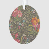 アンティークフランスのトイルドジュイ1800sフローラブランチ オーナメント (正面)