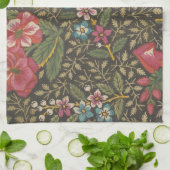 アンティークフランスのトイルドジュイ1800sフローラブランチ キッチンタオル (折り畳み)