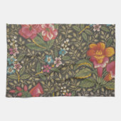 アンティークフランスのトイルドジュイ1800sフローラブランチ キッチンタオル (横)