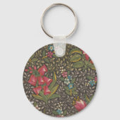 アンティークフランスのトイルドジュイ1800sフローラブランチ キーホルダー (裏面)