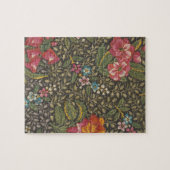 アンティークフランスのトイルドジュイ1800sフローラブランチ ジグソーパズル (横)