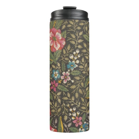 アンティークフランスのトイルドジュイ1800sフローラブランチ タンブラー (正面)