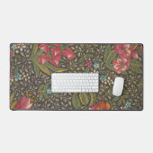 アンティークフランスのトイルドジュイ1800sフローラブランチ デスクマット (キーボード&マウス)