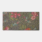 アンティークフランスのトイルドジュイ1800sフローラブランチ デスクマット (正面)