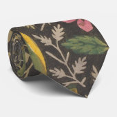 アンティークフランスのトイルドジュイ1800sフローラブランチ ネクタイ (ロール)