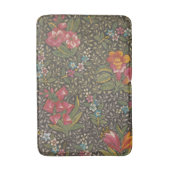 アンティークフランスのトイルドジュイ1800sフローラブランチ バスマット (正面縦)