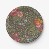 アンティークフランスのトイルドジュイ1800sフローラブランチ ペーパープレート (正面)