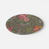 アンティークフランスのトイルドジュイ1800sフローラブランチ ペーパープレート (アングル)