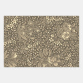 アンティークフランスのトイルドジュイ1800sフローラブランチ ラッピングペーパーシート (正面3)