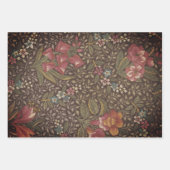 アンティークフランスのトイルドジュイ1800sフローラブランチ ラッピングペーパーシート (正面2)