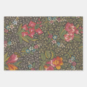 アンティークフランスのトイルドジュイ1800sフローラブランチ ラッピングペーパーシート (正面)