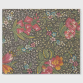 アンティークフランスのトイルドジュイ1800sフローラブランチ ラッピングペーパー (フラット)