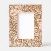 アンティークフランスのトイルドジュイ1800sフローラブランチ レーザー彫刻フレーム (正面)