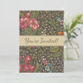 アンティークフランスのトイルドジュイ1800sフローラブランチ 招待状 (スタンド正面)