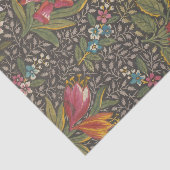 アンティークフランスのトイルドジュイ1800sフローラブランチ 薄葉紙 (詳細)