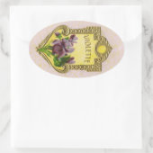アンティークフランスのバイオレット香水シール 楕円形シール (バッグ)