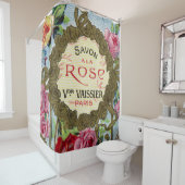 アンティークフランスのバラ香水シャワーカーテン シャワーカーテン (インサイチュ)