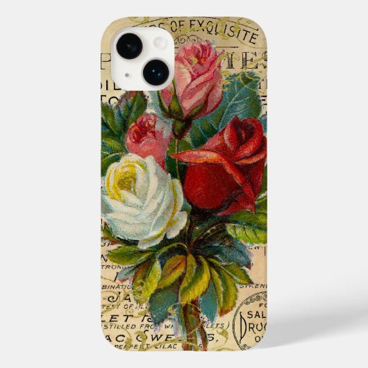 アンティークフランスのバラ Case-Mate iPhoneケース (裏面)