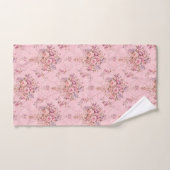 アンティークフランスのピンクビクトリアンスタイルフローラロココ バスタオルセット (ハンドタオル)