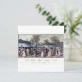 アンティークフランスのファッションイラストレーション葉書 カード (スタンド正面)