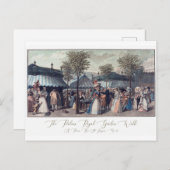 アンティークフランスのファッションイラストレーション葉書 ポストカード (正面/裏面)