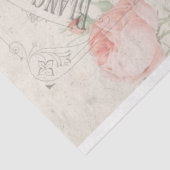 アンティークフランスのリドゥートバラエフェメラデクページ 薄葉紙 (詳細)