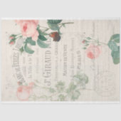 アンティークフランスのリドゥートバラエフェメラデクページ 薄葉紙 (正面)