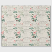 アンティークフランスのルドゥートバラエフェメラ ラッピングペーパー (フラット)