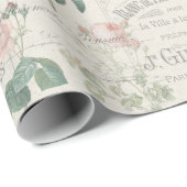 アンティークフランスのルドゥートバラエフェメラ ラッピングペーパー (ロールコーナー)