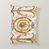 アンティークフランスのロココフローラ金ゴールドクリエレガントーム アクセントクッション (裏面(縦))