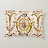 アンティークフランスのロココフローラ金ゴールドクリエレガントーム アクセントクッション (裏面)