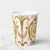 アンティークフランスのロココフローラ金ゴールドクリエレガントーム 紙コップ (裏面)