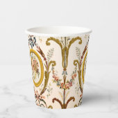 アンティークフランスのロココフローラ金ゴールドクリエレガントーム 紙コップ (正面)